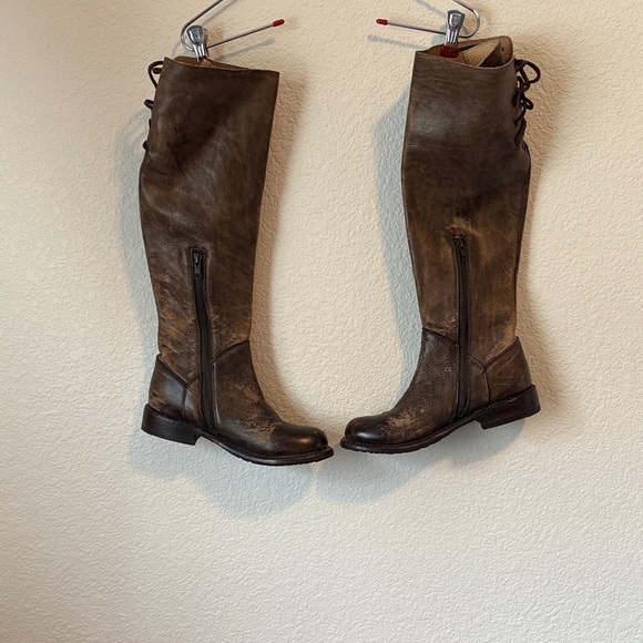 Bed-Stu Brown Leather Knee-High Leather Boots Manchester Size 6.5 - Picture 3 of 16